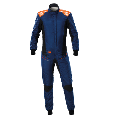 OMP TECNICA SUPER LIGHT SUIT FIA 8856-2018 - (Navy Blue - Fluo Orange)