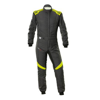 OMP FIRST EVO SUIT FIA 8856-2018 - (Anthracite - Fluo Yellow)
