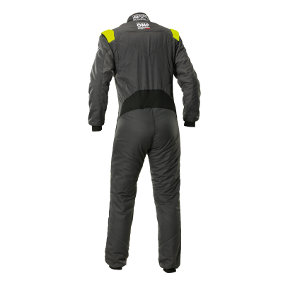 OMP FIRST EVO SUIT FIA 8856-2018 - (Anthracite - Fluo Yellow)