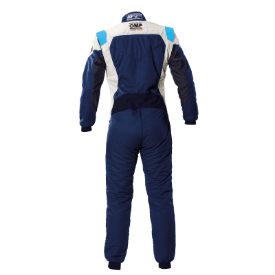 OMP FIRST EVO SUIT FIA 8856-2018 - (Navy Blue - Cyan)