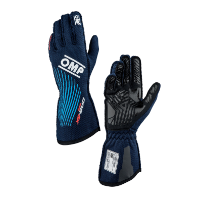 OMP ONE EVO FX GLOVES - (Navy Blue - Cyan)