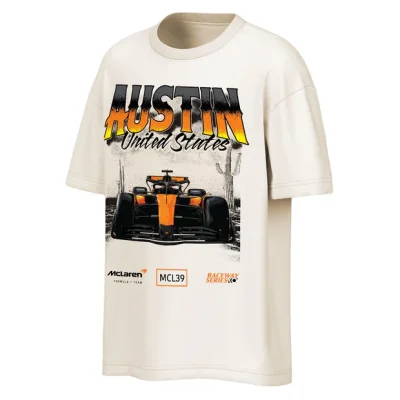McLaren Racing F1 Raceway Series Austin Short Sleeve Heavyweight Tee Mens - Bone