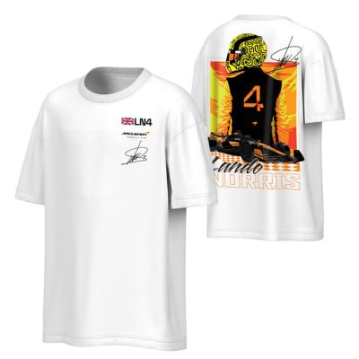 McLaren Racing F1 Lando Norris Impulse Short Sleeve Heavyweight Tee Mens - White