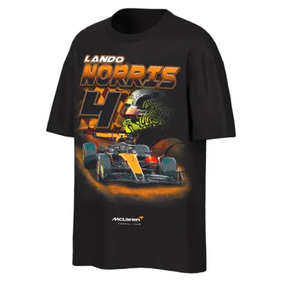 McLaren Racing F1 Lando Norris Ignition Short Sleeve Heavyweight Tee Mens - Black