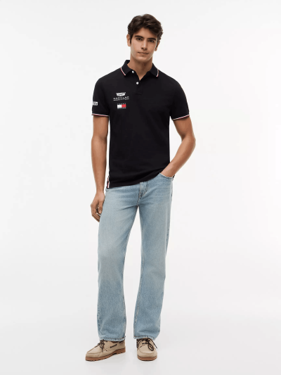 Tommy Hilfiger x Cadillac F1 Team Black Replica Polo