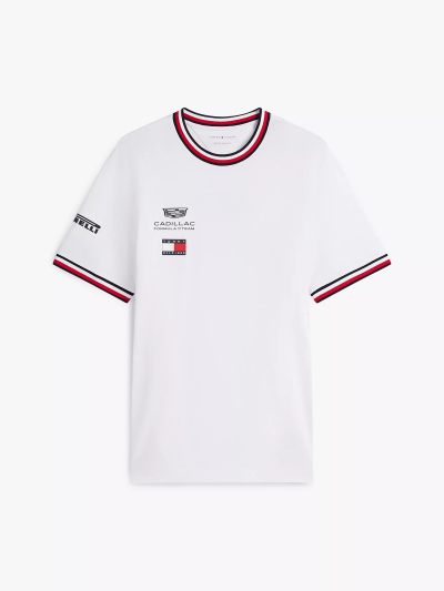 Tommy Hilfiger x Cadillac F1 Team White Replica Logo T-Shirt