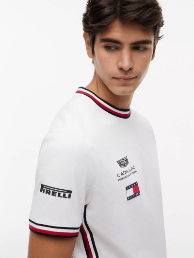 Tommy Hilfiger x Cadillac F1 Team White Replica Logo T-Shirt