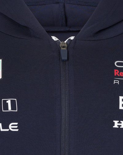 Red Bull Racing F1 Men's 2024 Team Full Zip Hooded Sweatshirt- Navy