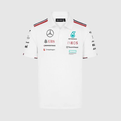 Mercedes AMG Petronas F1 2024 Men's Team Polo Shirt - White