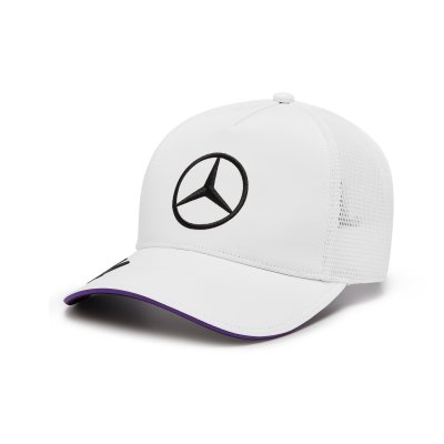 Mercedes AMG Petronas F1 2024 Lewis Hamilton Team Trucker Hat -White