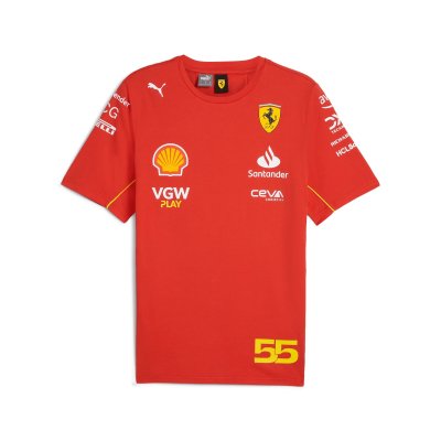 Scuderia Ferrari F1 2024 Men's Carlos Sainz Team T-Shirt - Red