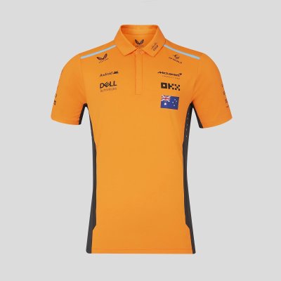 McLaren F1 Men's 2024 Oscar Piastri Team Drivers Polo - Papaya