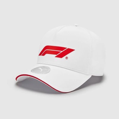 F1 Tech Collection Puma Large Logo Baseball Hat- White