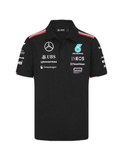 Mercedes AMG Petronas F1 2024 Men's Team Polo Shirt - Black