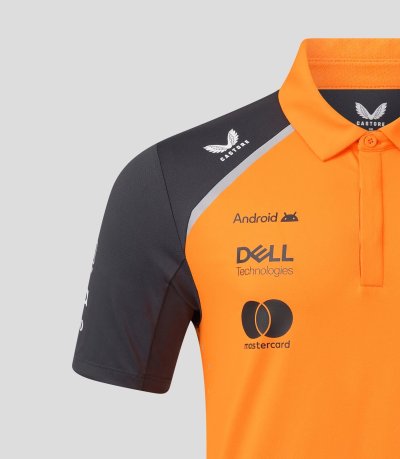McLaren F1 Men's 2025 Lando Norris Team Drivers Polo - Papaya