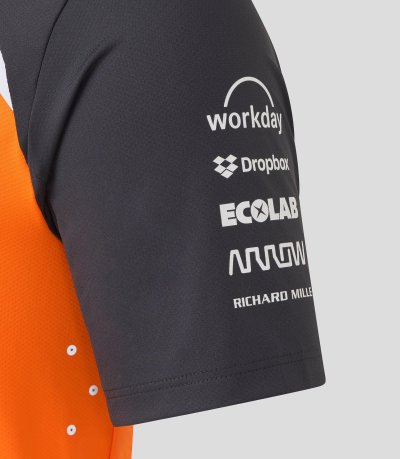 McLaren F1 Men's 2025 Lando Norris Team Drivers Polo - Papaya