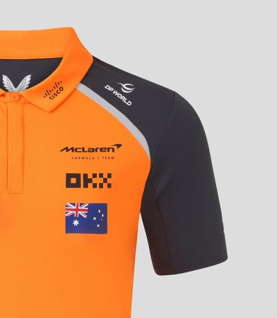 McLaren F1 Men's 2025 Oscar Piastri Team Polo Shirt - Papaya