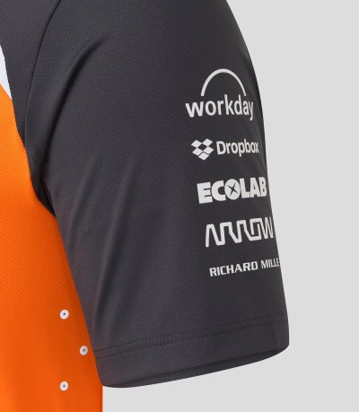 McLaren F1 Men's 2025 Oscar Piastri Team Polo Shirt - Papaya