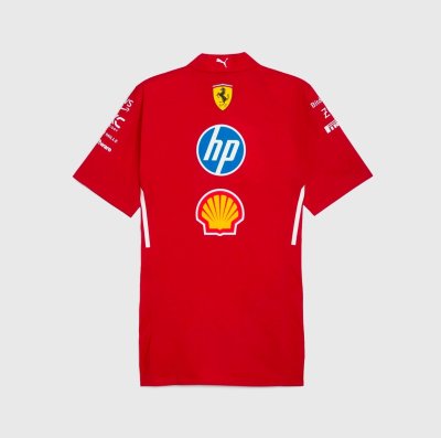 Scuderia Ferrari F1 2025 Team Button Down Shirt - Dark Cherry