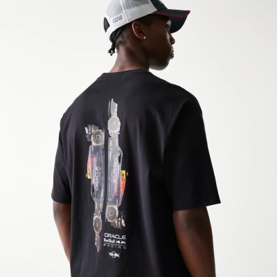 Red Bull Racing F1 Car Graphic Oversized T shirt Adults - Black