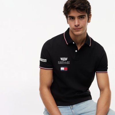 Tommy Hilfiger x Cadillac F1 Team Black Replica Polo