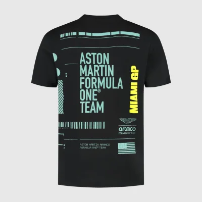 Aston Martin F1 Miami GP T-Shirt - Black Aston Martin F1 Miami GP T-Shirt - Black