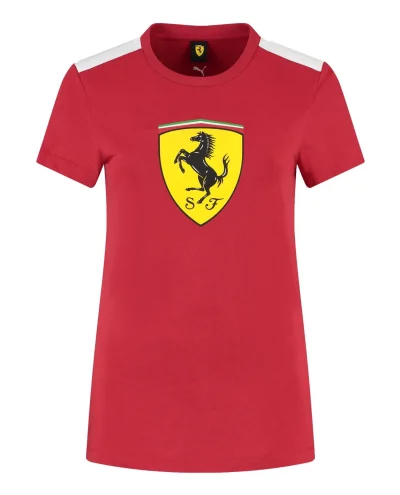 Scuderia Ferrari F1 Women's Large Shield T-Shirt - Dark Cherry Size: