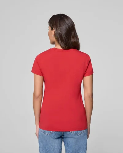 Scuderia Ferrari F1 Women's Large Shield T-Shirt - Dark Cherry Size: