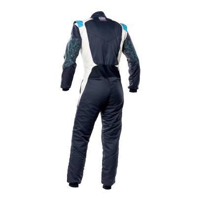 OMP TECNICA HYBRID SUIT FIA 8856-2018 - (Blue Navy - Cyan)