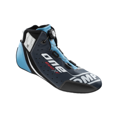 OMP ONE EVO X R SHOES FIA 8856-2018 - (Blue Navy - Silver - Cyan)