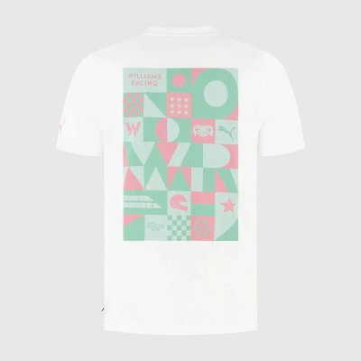 Williams Racing F1 Special Edition Miami GP Beach T-Shirt - White