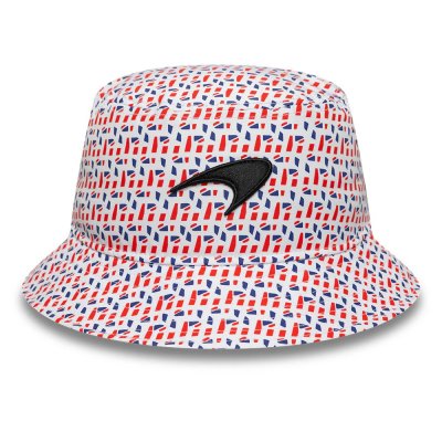McLaren Racing F1 Team 2025 Silverstone Lando Norris Bucket Hat Adults - White McLaren Racing F1 Team 2025 Silverstone Lando Norris Bucket Hat Adults - White