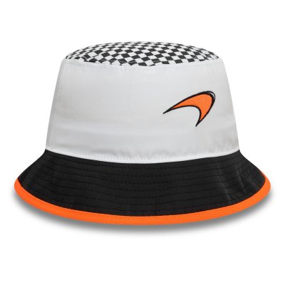 McLaren Racing F1 Checkered Tapered Bucket Hat Adults - White