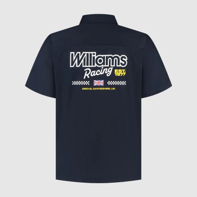 Williams Racing F1 2025 Silverstone GP Patches Special Edition Mechanic Shirt Mens - Night Sky Williams Racing F1 2025 Silverstone GP Patches Special Edition Mechanic Shirt Mens - Night Sky