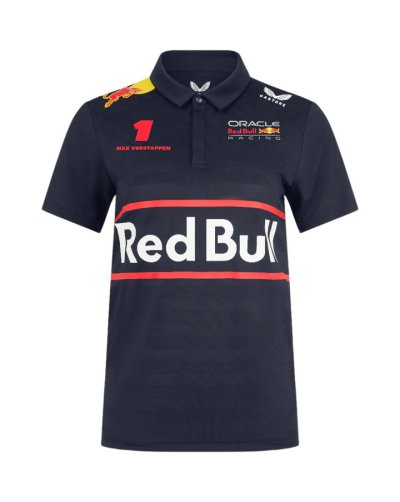 Red Bull Racing F1 Women's 2025 Max Verstappen Team Polo Shirt- Navy