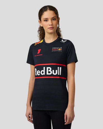 Red Bull Racing F1 Women's 2025 Max Verstappen Team T-Shirt- Navy