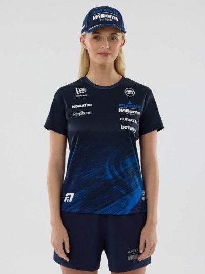 Williams F1 Team 2026 Tech T-Shirt  Alex Albon Womens - Navy