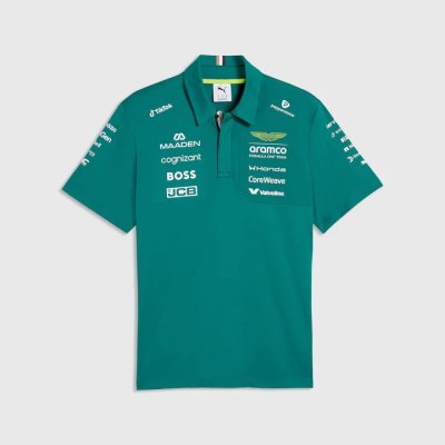 Aston Martin F1 2026 Team Polo Shirt - Green Lux