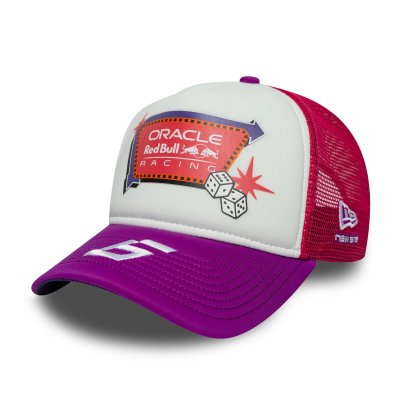 Red Bull Racing F1 2026 Isack Hadjar Vegas Trucker Cap Adults - Dark Pink/Purple