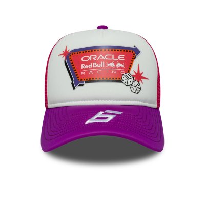 Red Bull Racing F1 2026 Isack Hadjar Vegas Trucker Cap Adults - Dark Pink/Purple