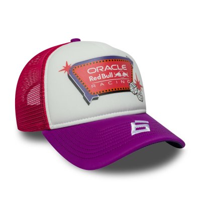 Red Bull Racing F1 2026 Isack Hadjar Vegas Trucker Cap Adults - Dark Pink/Purple