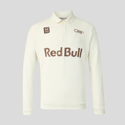 Red Bull Racing F1 Classic Long Sleeve Henley Unisex - Off White Marl