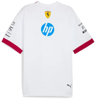 Scuderia Ferrari F1 Men's Miami GP 2025 Driver's Oversized T-shirt - White Color