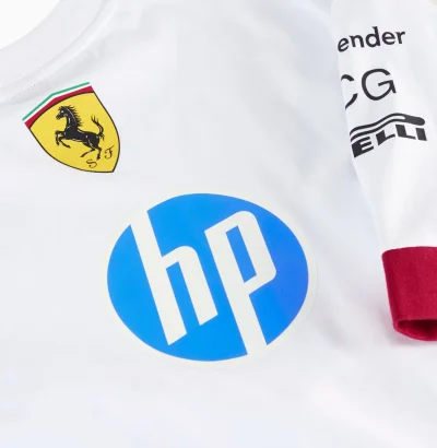 Scuderia Ferrari F1 Men's Miami GP 2025 Driver's Oversized T-shirt - White Color