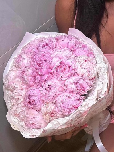 Pink Wrapping 20-Stem Peonies