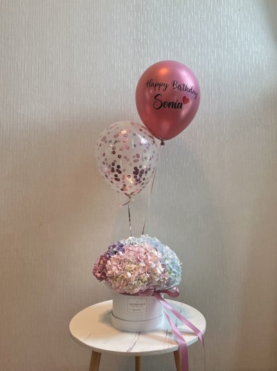 Pastel Mix Hydrangea Box L