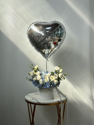 Hydrangea Blue and White Serenity Box