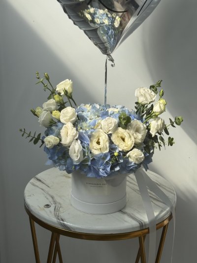 Hydrangea Blue and White Serenity Box