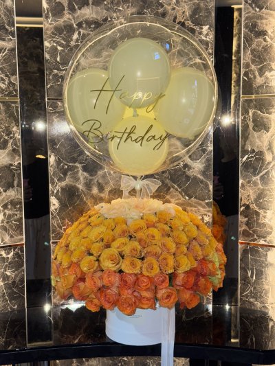 200 Roses Sunset Ombre Box