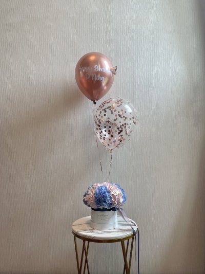 Pink Blue Hydrangea Box L